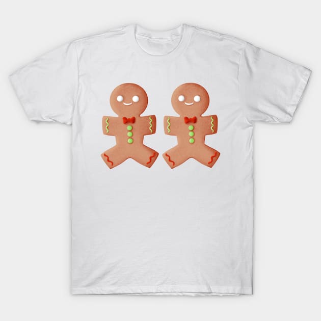 Gingerbread lgbt male couple T-Shirt by Sgrel-art